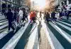 group of people walking on pedestrian lane